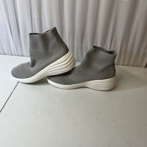 BRASH Women's Size 12M Gray Sock Wedge Slip On Sneaker Bootie - Picture 2 of 7